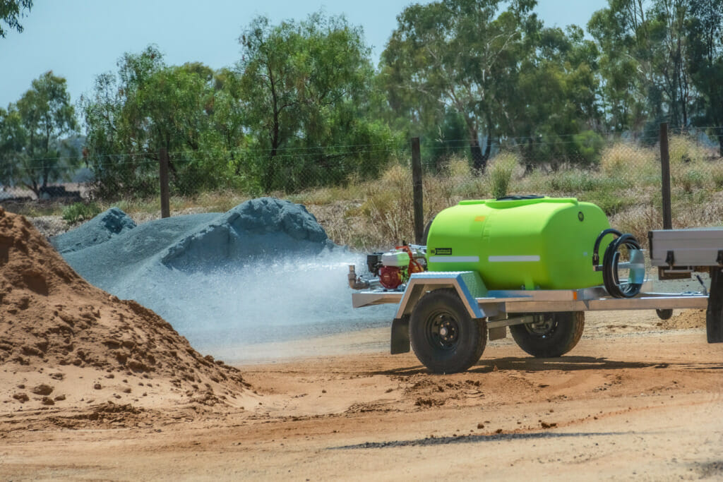Genuine TTI 1200L FirePatrol15™ Fire Fighting Trailer With Pump and Hose Reel On Farm