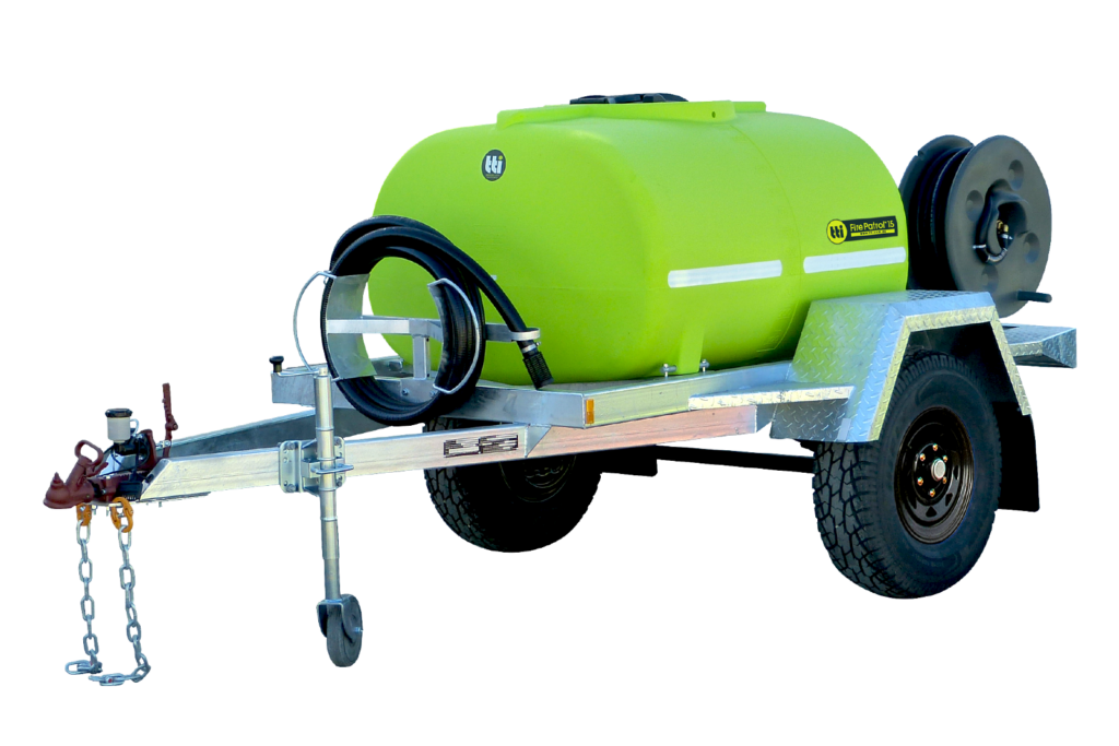 800L FirePatrol15™ Fire Fighting Registerable and braked Trailer With Pump and Hose Reel