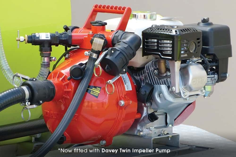 800L FirePatrol15™ Fire Fighting Registerable and braked Trailer With Pump and Hose Reel