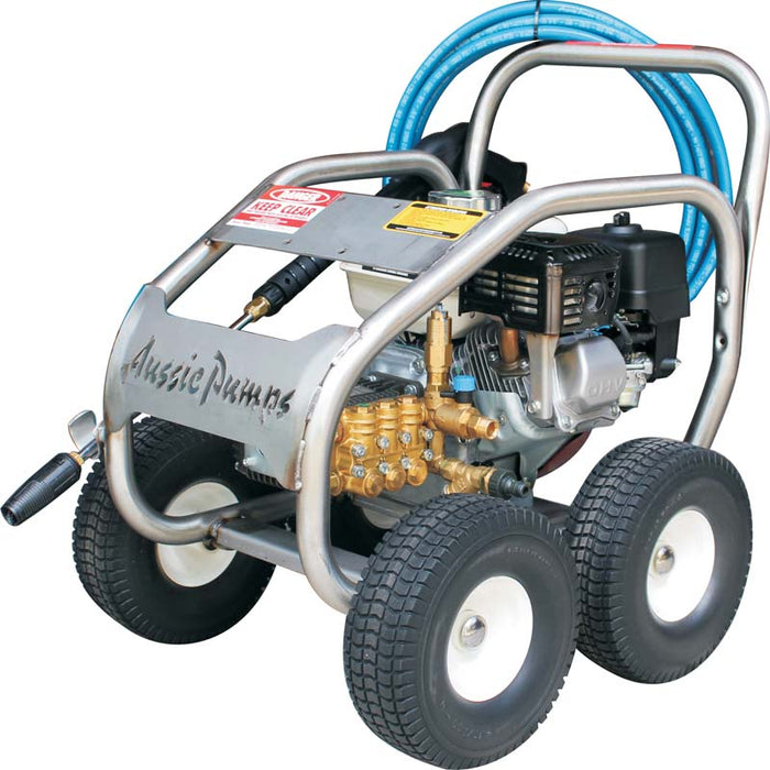 "NEW MODEL". SS FRAME...AUSSIE SCUD AB30 - COMMERCIAL, 3000 PSI, 6.5HP. 10L/MIN.