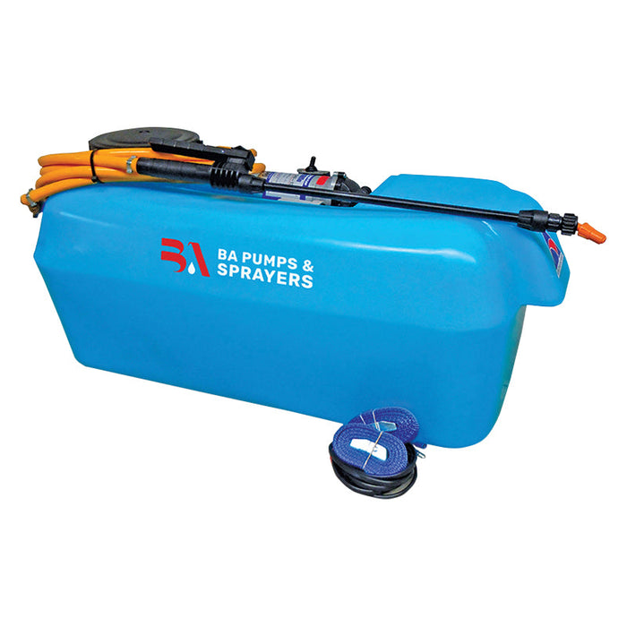 100 LITRE, 6.8L/MIN 12V 107PSI SHURFLO PUMP,WASHABLE SUCTION FILTERS, 6M HOSE AND TRIGERJET LANCE