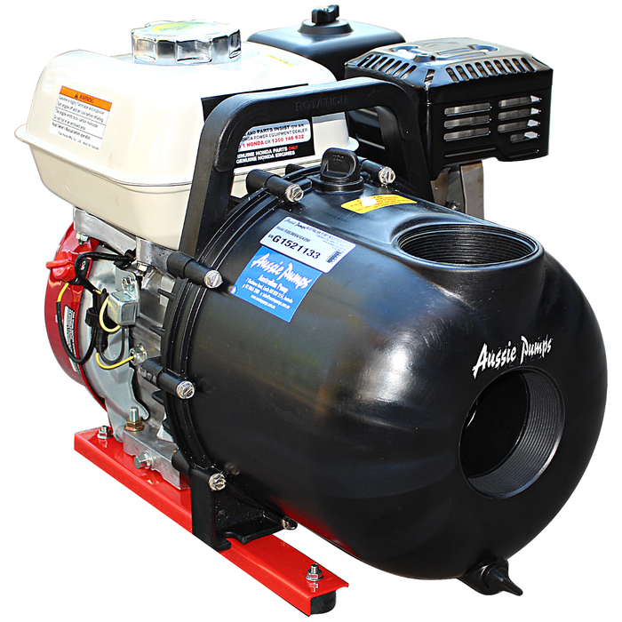 Aussie Pumps 3'' Poly Pump. Viton Seals. 1010 L/Min. Honda GX200.