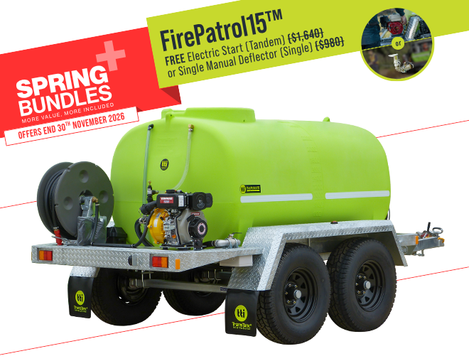 2400L FirePatrol15™ Fire Fighting Braked Trailer With Pump