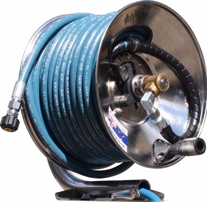 Aussie Pumps 5,000 PSI, 30m Stainless Steel Hose Reel
