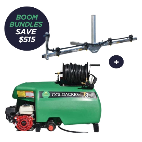 Goldacres 300 litre Traymount Sprayer with a Goldacres Hayman Reece Towbar Boom Spray
