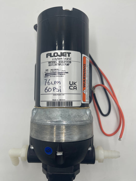 Flojet 12V Spray Pump 7.0L/Min .60 Psi. 3/8'' Port Size