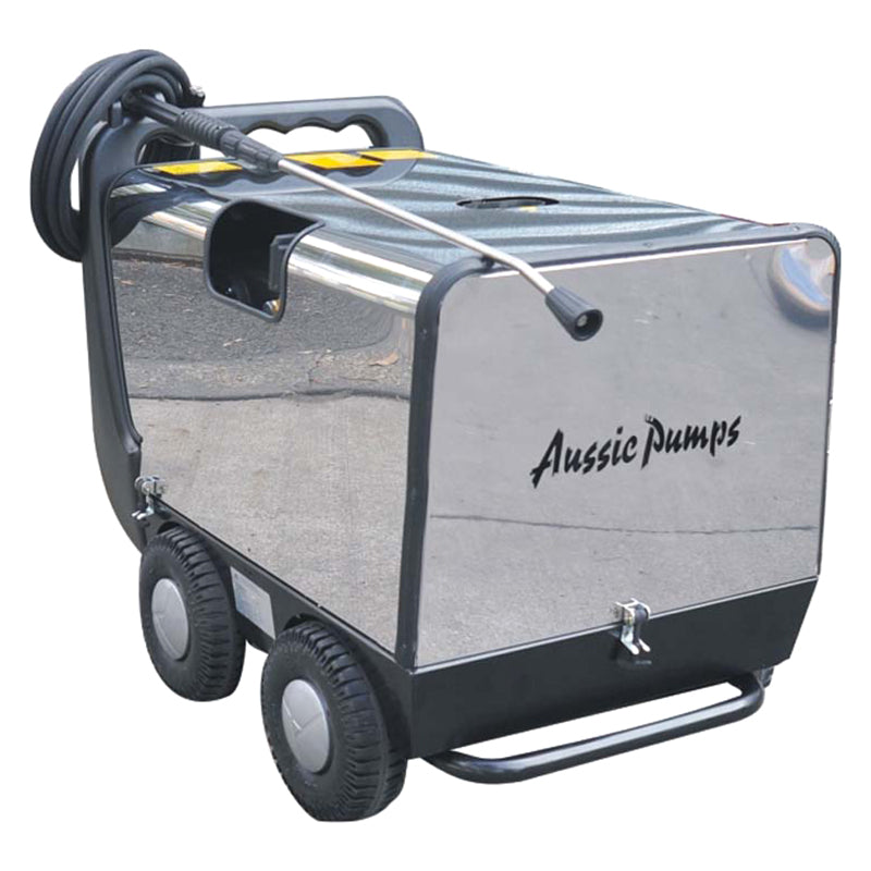 Aussie Pumps Super Indy Hot Water Pressure Washer. 240V. 15002600 psi